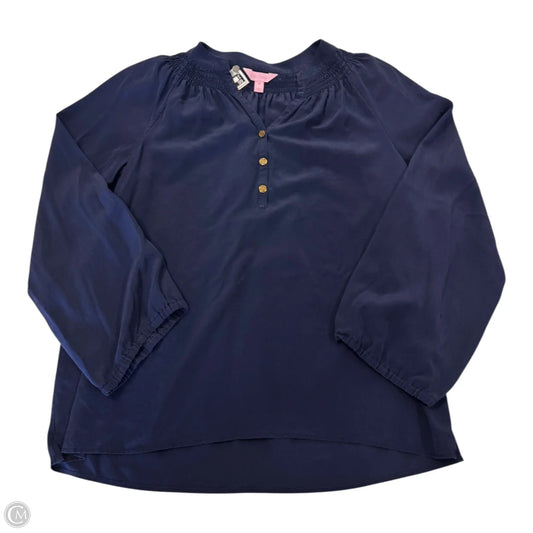 Top Long Sleeve Designer By Lilly Pulitzer In Navy, Size: M