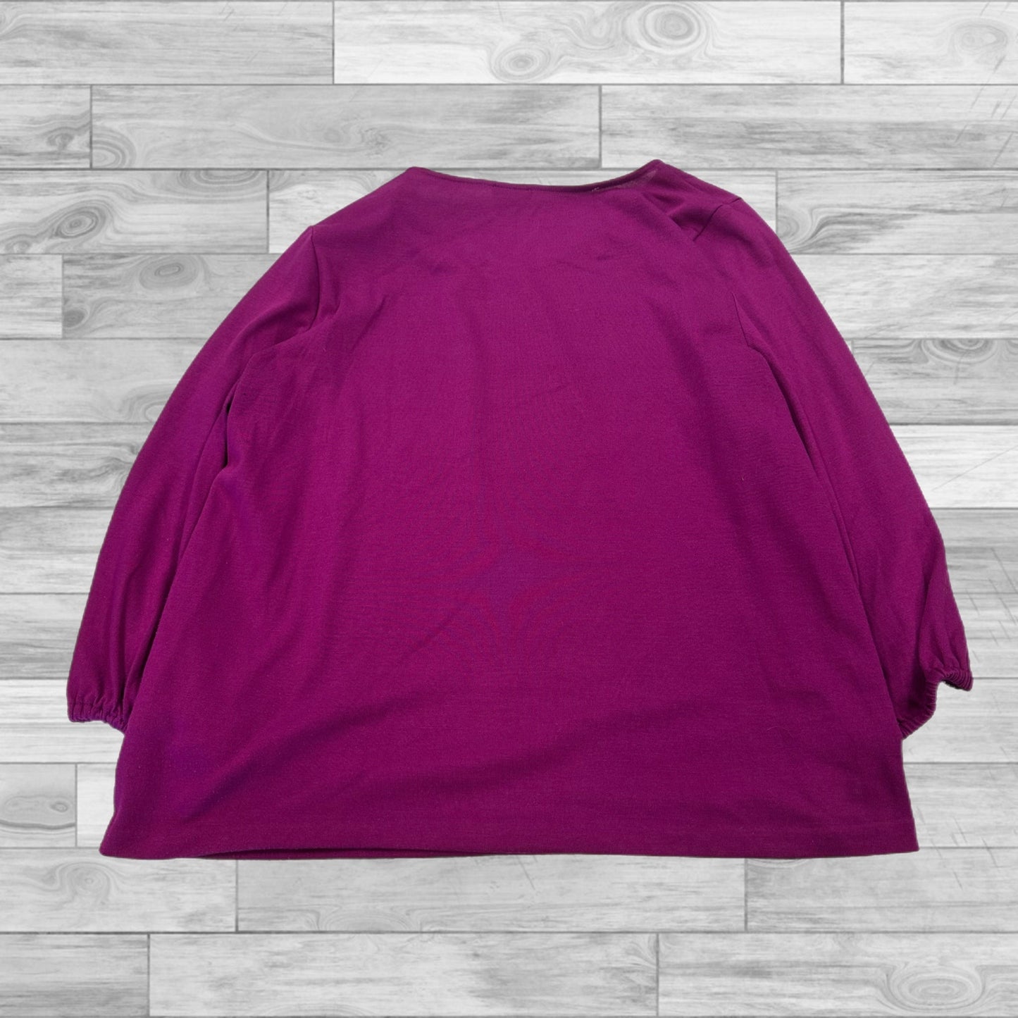 Top 3/4 Sleeve By Talbots In Purple, Size: Xl