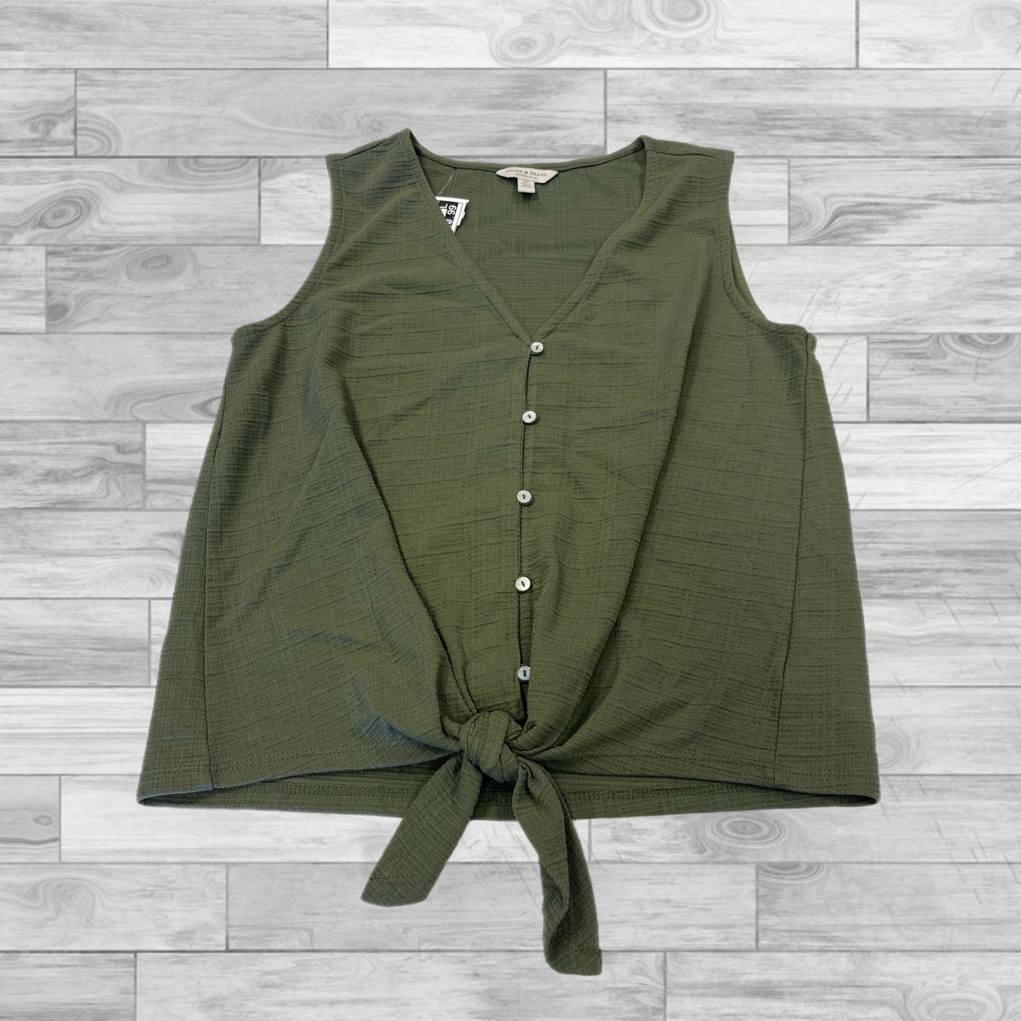 Top Sleeveless By Lucky Brand In Green, Size: S