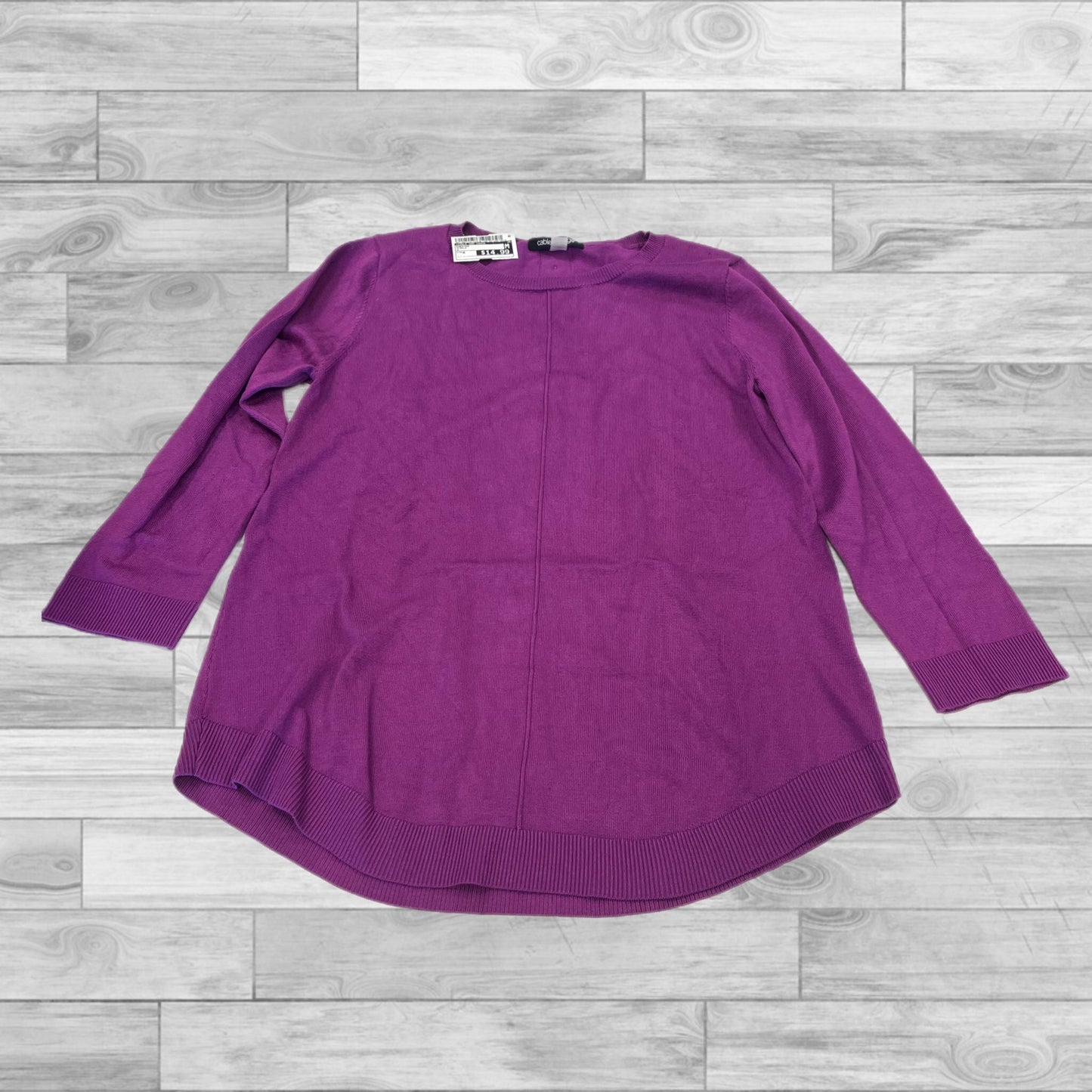 Sweater By Cable And Gauge In Purple, Size: M