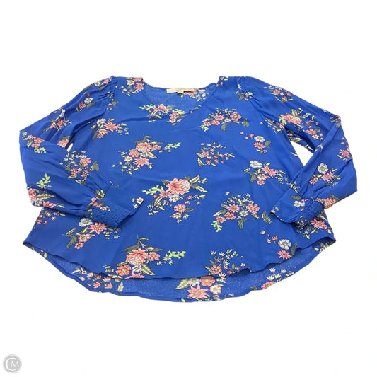 Top Long Sleeve By Loft In Floral Print, Size: Sp