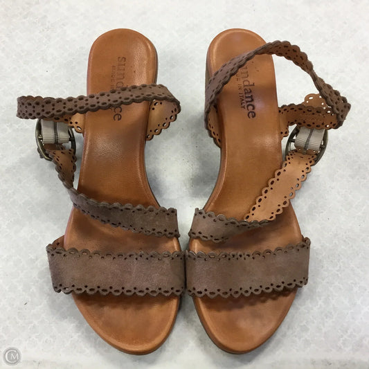 Sandals Heels Block By Sundance In Brown, Size: 7.5