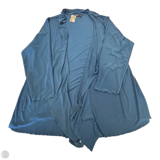 Cardigan By Susan Graver In Blue, Size: 3x