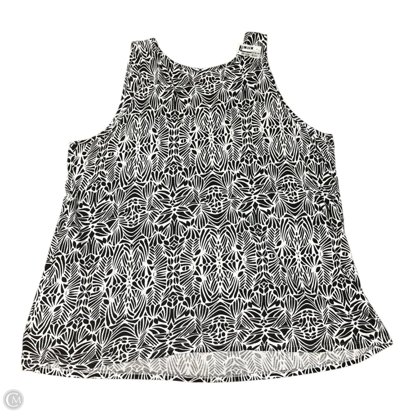 Top Sleeveless By Lane Bryant In Blue & White, Size: 3x