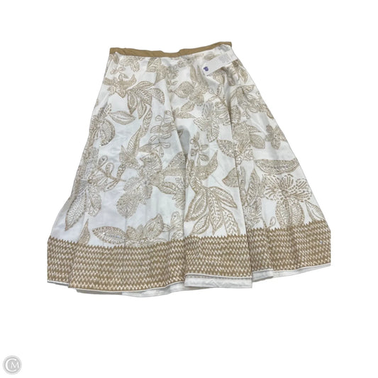 Skirt Midi By Ana In Tan & White, Size: 6p