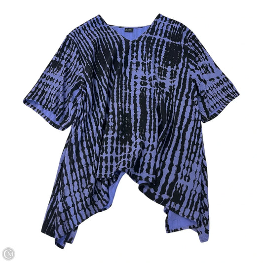 Top Short Sleeve By Clothes Mentor In Black & Blue, Size: Osfm
