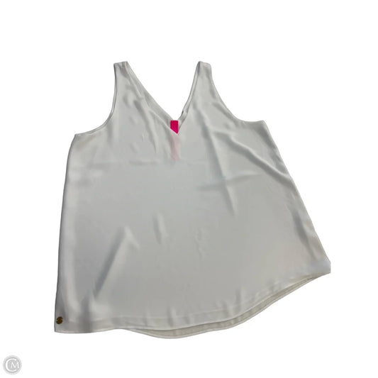 Top Sleeveless Designer By Lilly Pulitzer In White, Size: L