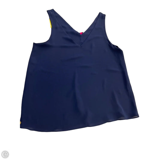 Top Sleeveless Designer By Lilly Pulitzer In Navy, Size: L