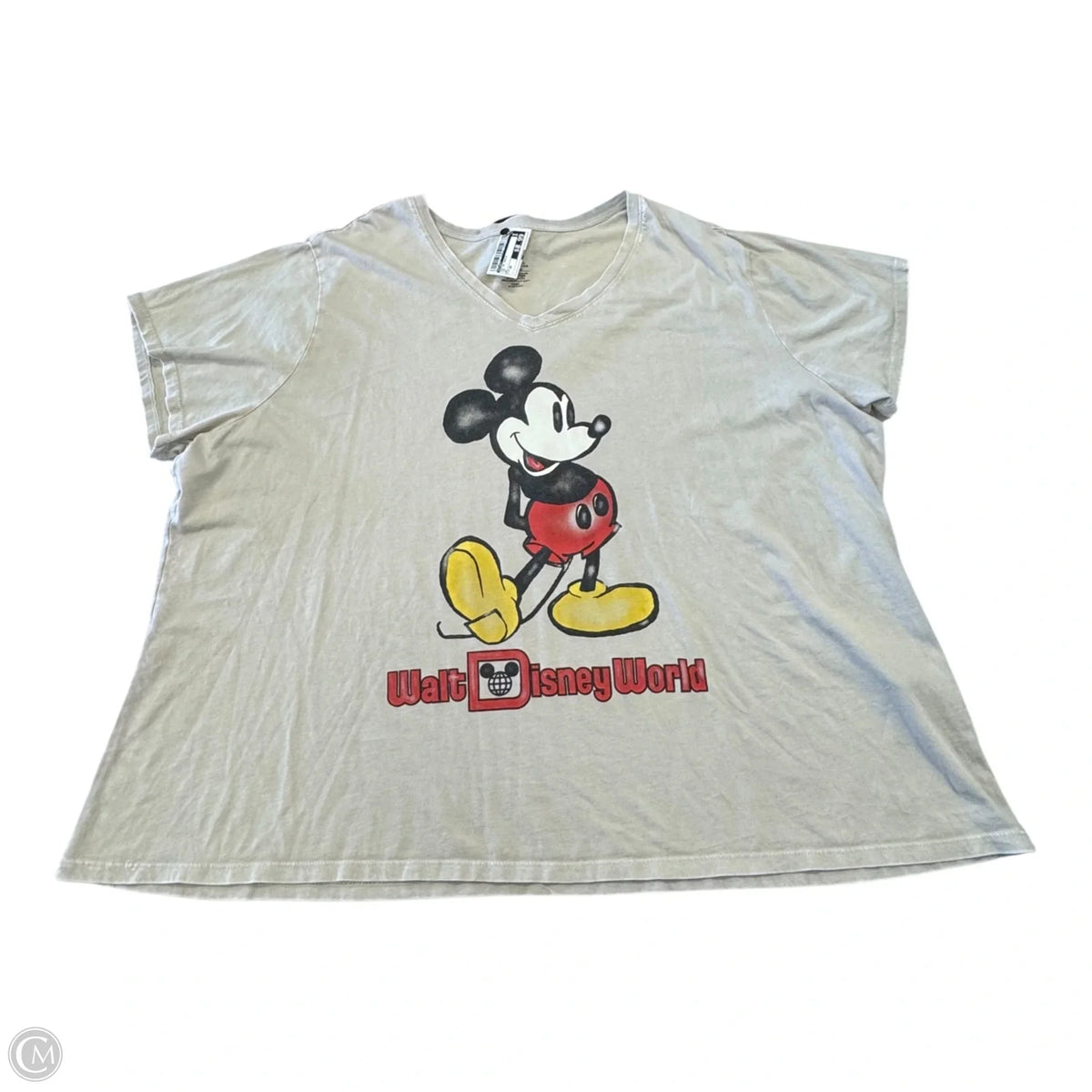 Top Short Sleeve Basic By Disney In Tan, Size: 3x