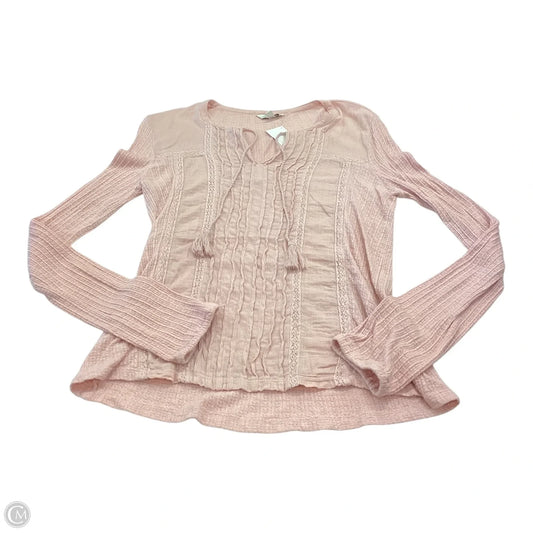 Top Long Sleeve By Lucky Brand In Pink, Size: Sp