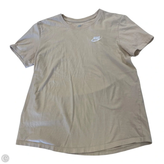 Top Short Sleeve By Nike In Beige, Size: S