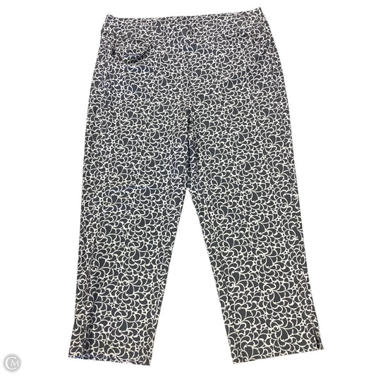 Capris By Chicos In Grey & White, Size: L