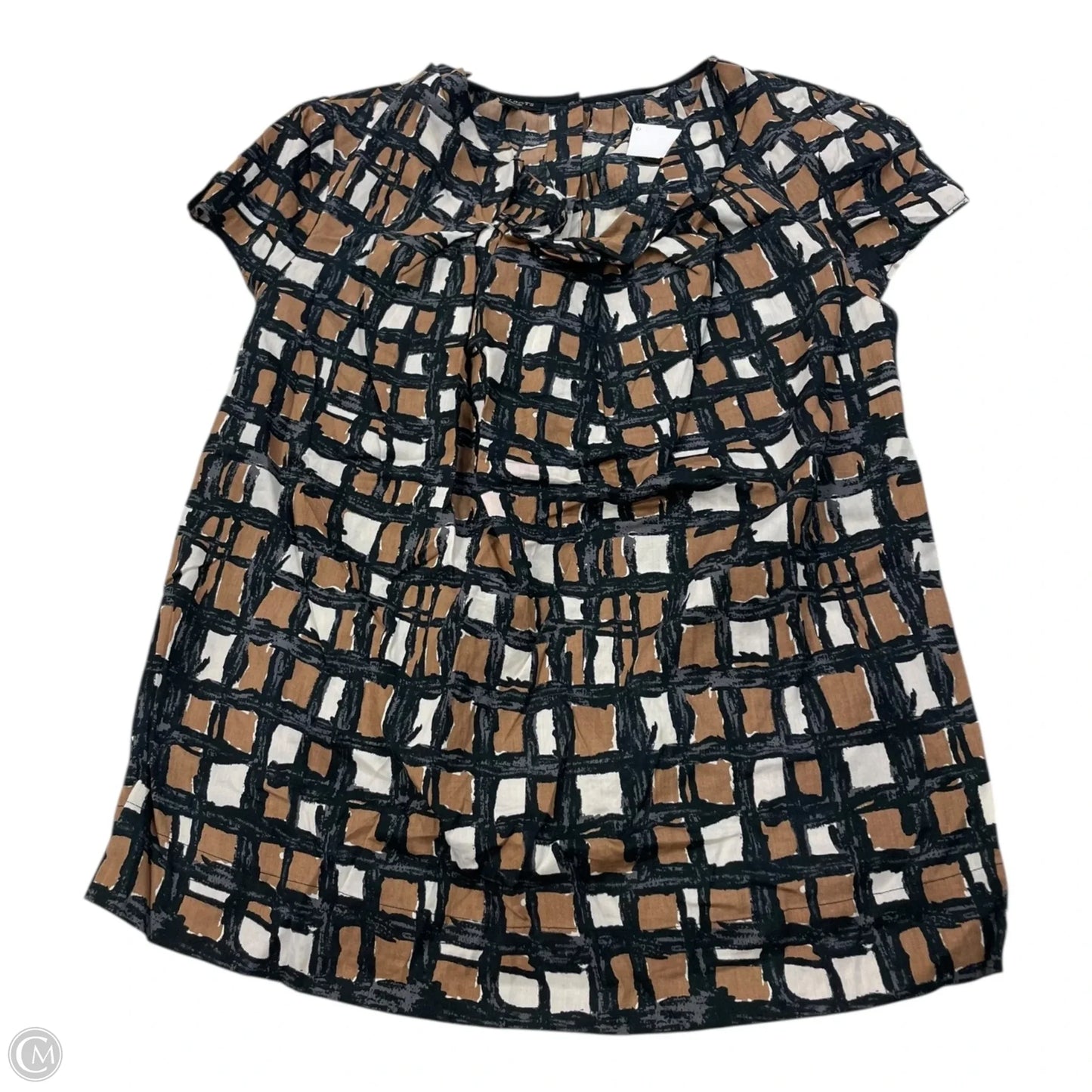 Top Short Sleeve By Talbots In Black & Brown, Size: S