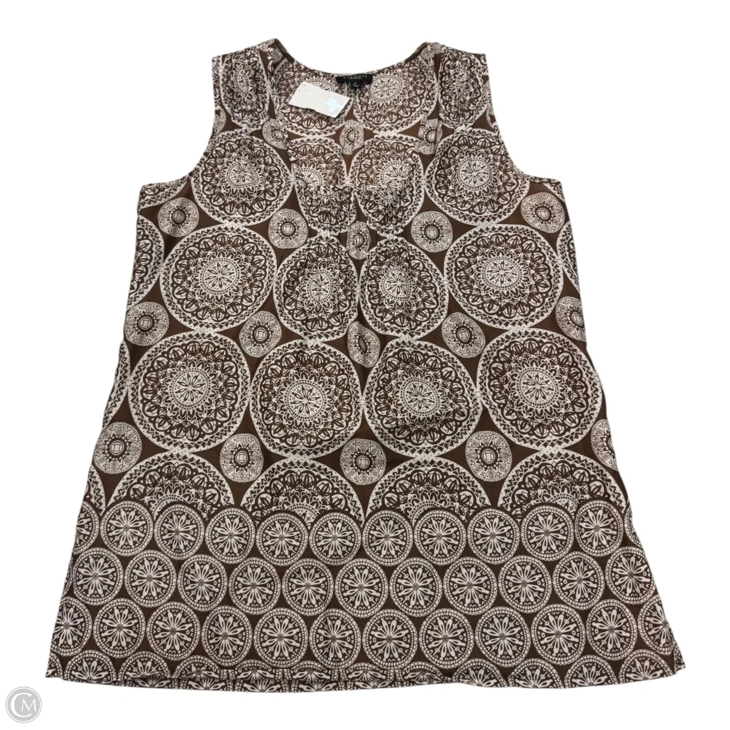 Top Sleeveless By Talbots In Brown & Cream, Size: 6