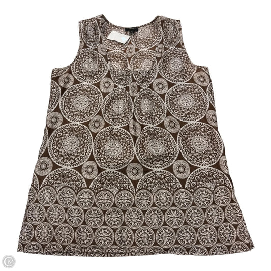 Top Sleeveless By Talbots In Brown & Cream, Size: 6