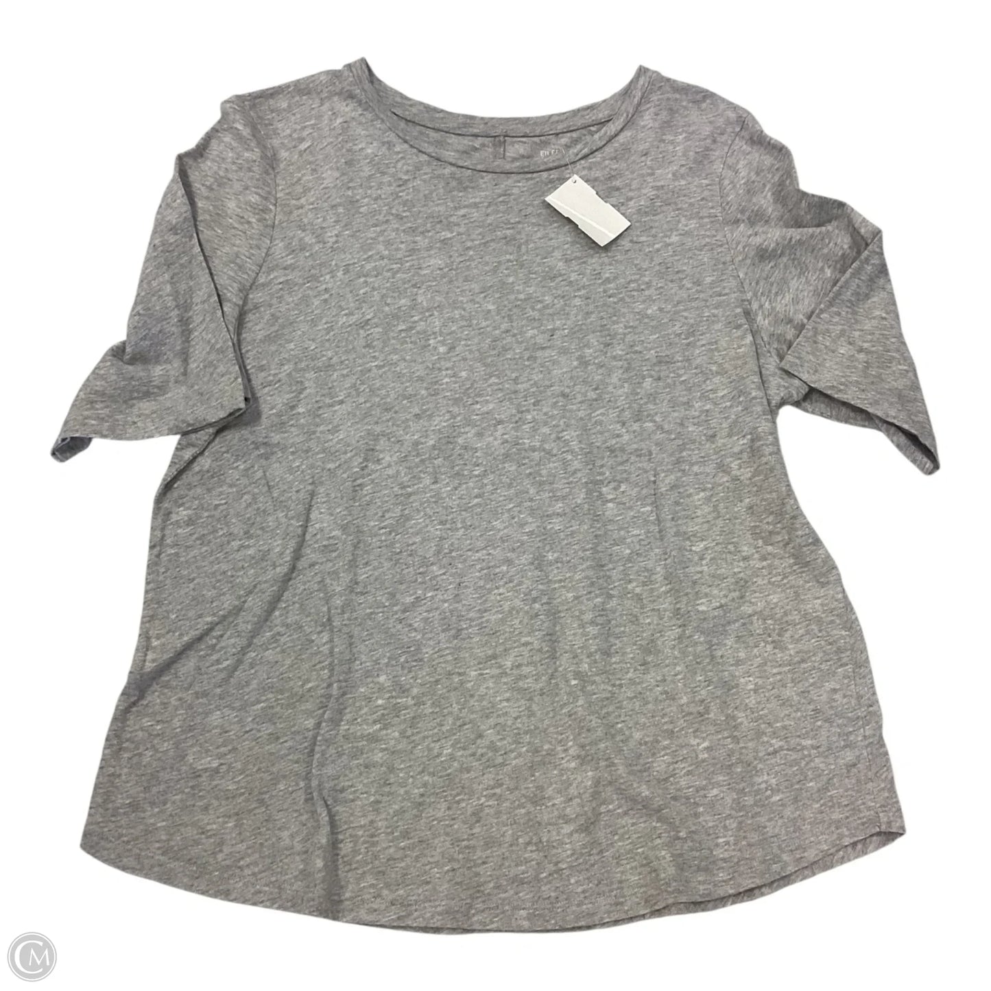 Top Short Sleeve By Eileen Fisher In Grey, Size: Lp