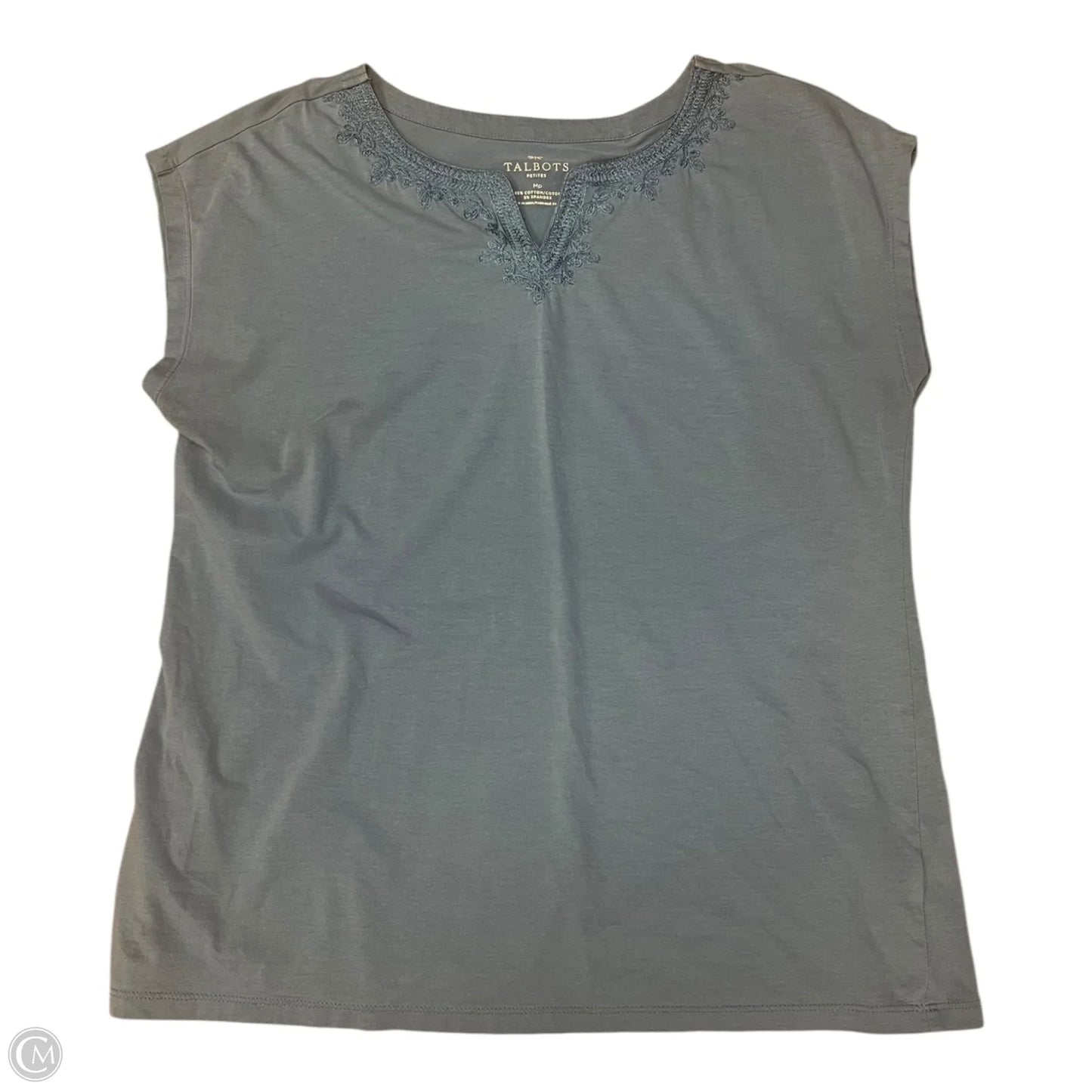 Top Short Sleeve By Talbots In Blue, Size: Mp