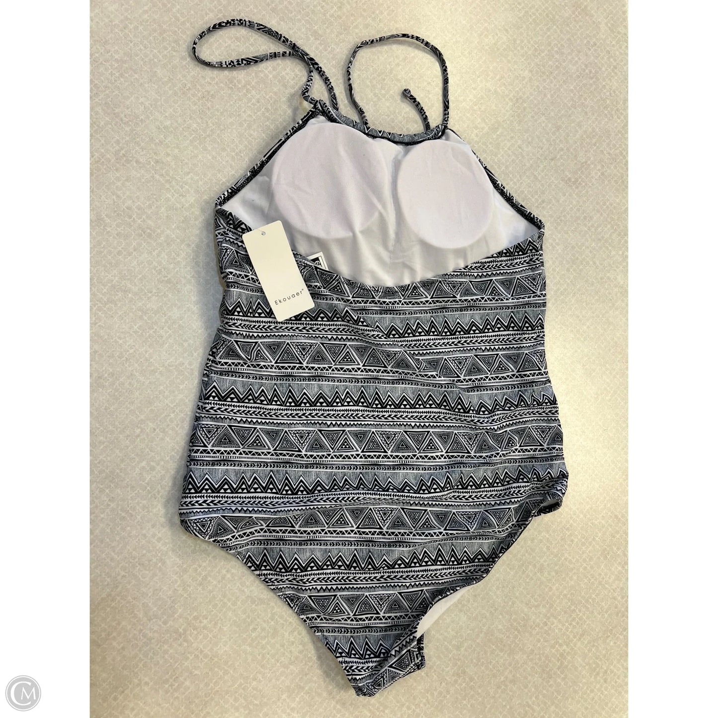 Swimsuit By Clothes Mentor In Black & White, Size: Xl