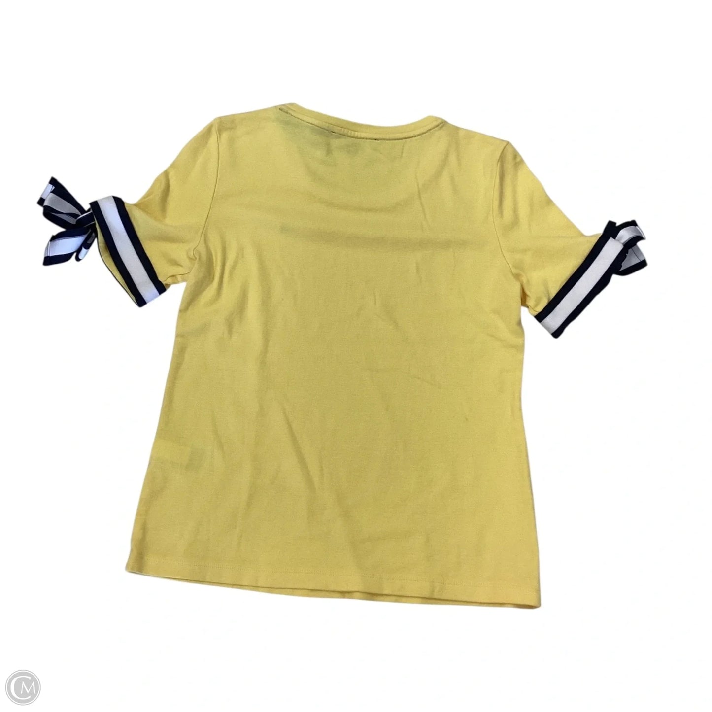 Top Short Sleeve By Tommy Hilfiger In Yellow, Size: M