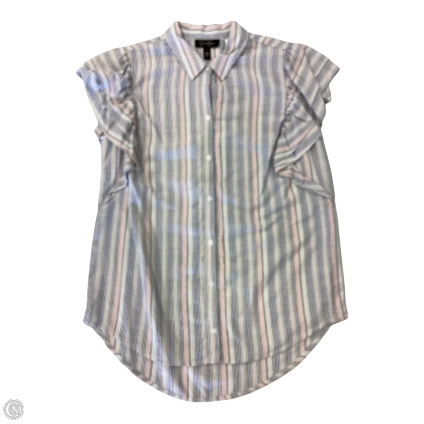 Top Short Sleeve By Jessica Simpson In Striped Pattern, Size: S