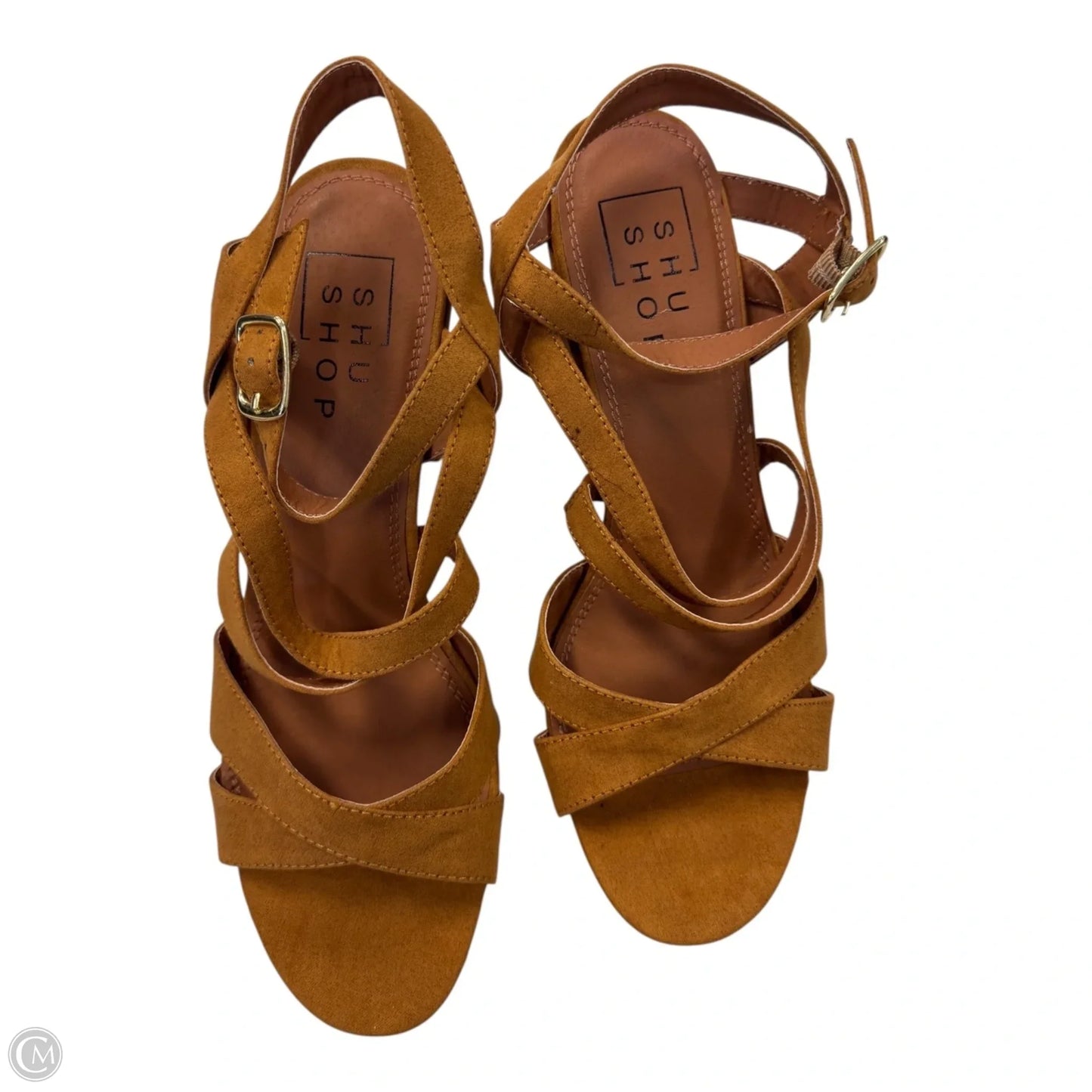 Sandals Heels Block By Shu Shop In Brown, Size: 7.5