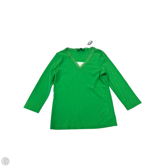 Top 3/4 Sleeve By Jones New York In Green, Size: Mp