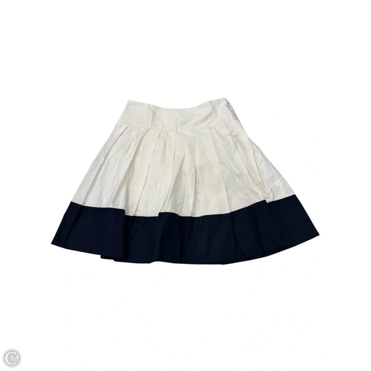 Skirt Midi By Banana Republic In Blue & White, Size: 6