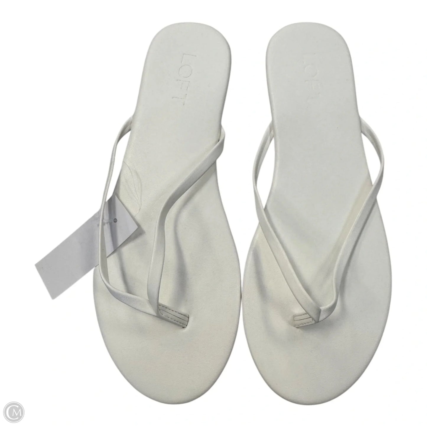 Sandals Flip Flops By Loft In White, Size: 9