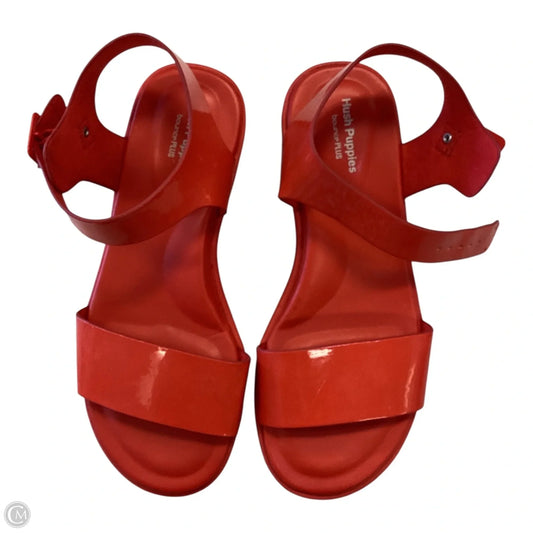 Sandals Flats By Hush Puppies In Orange, Size: 6