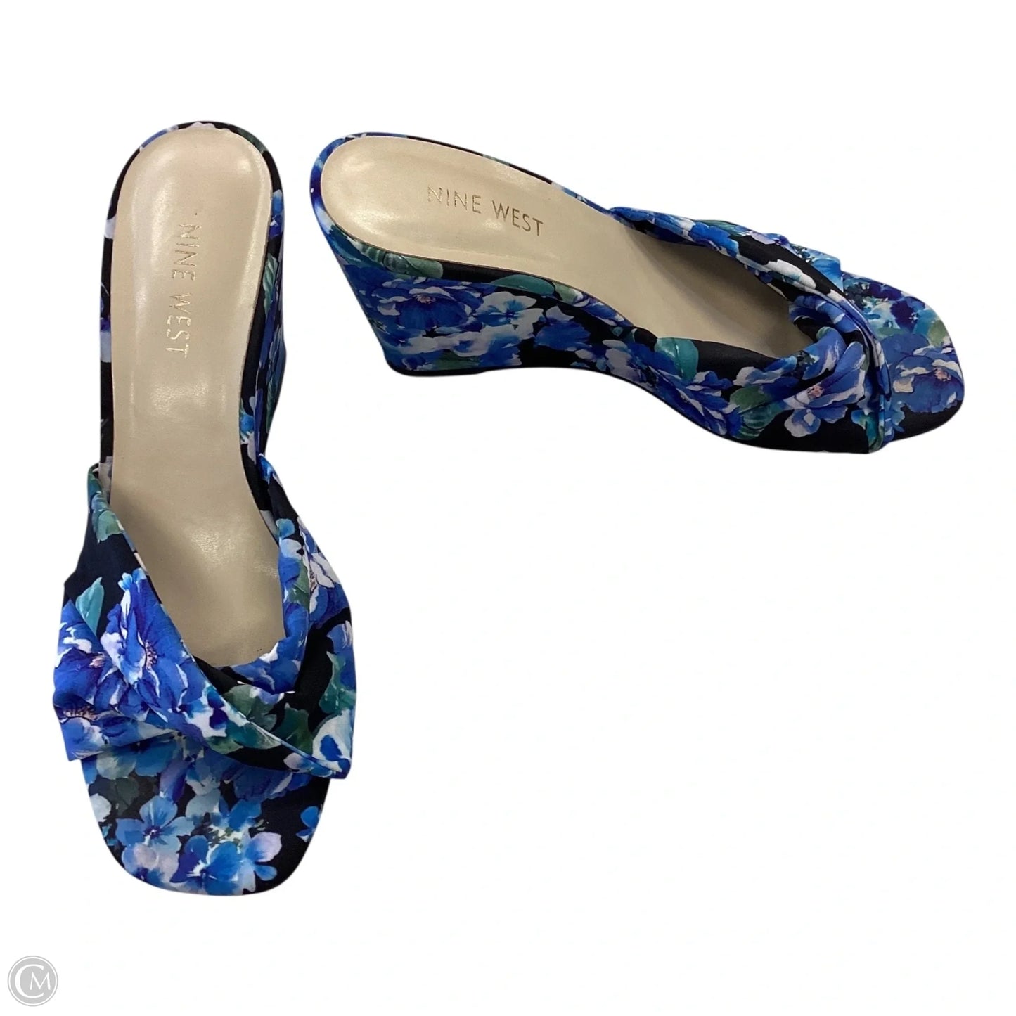 Shoes Heels Platform By Nine West In Black & Blue, Size: 8