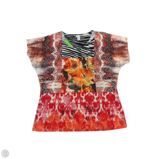 Top Short Sleeve By Chicos In Multi-colored, Size: M