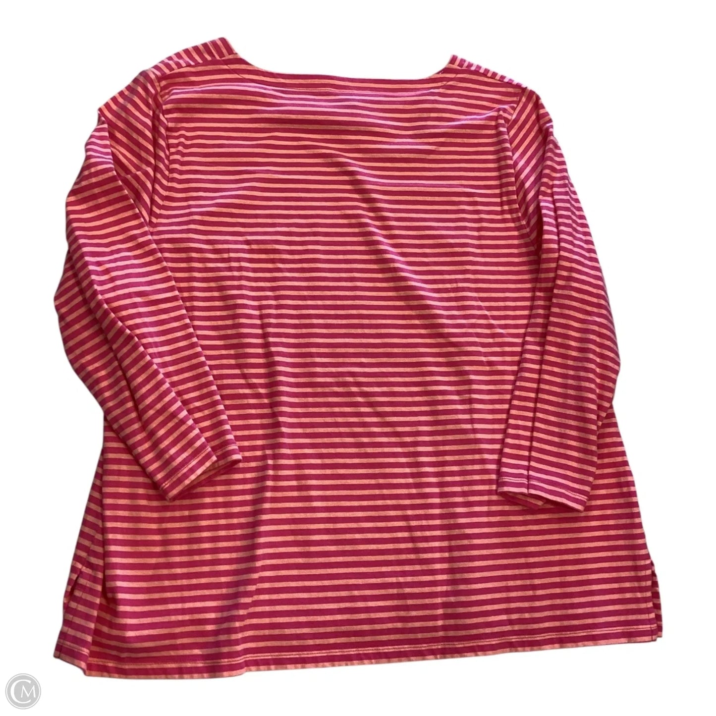 Top 3/4 Sleeve By Talbots In Striped Pattern, Size: Xlp