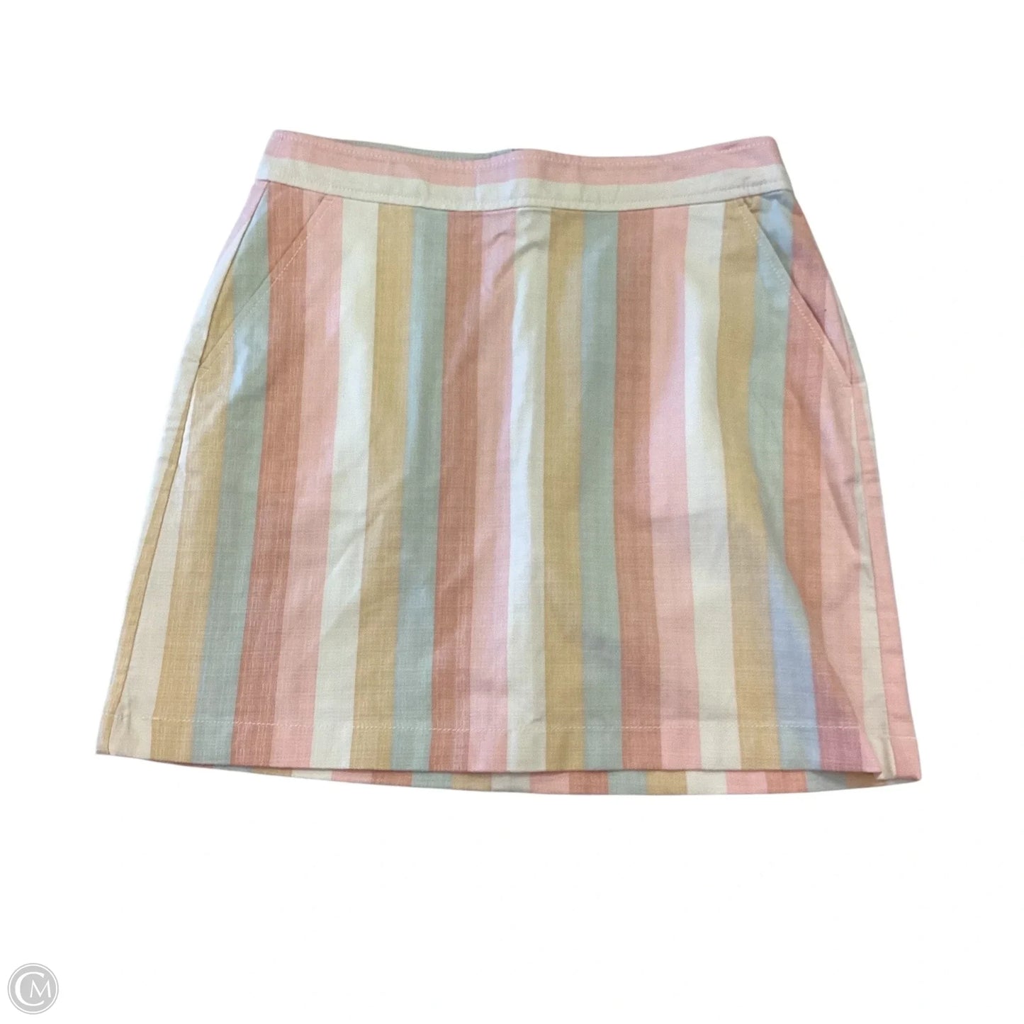 Skirt Mini & Short By Loft In Striped Pattern, Size: 6