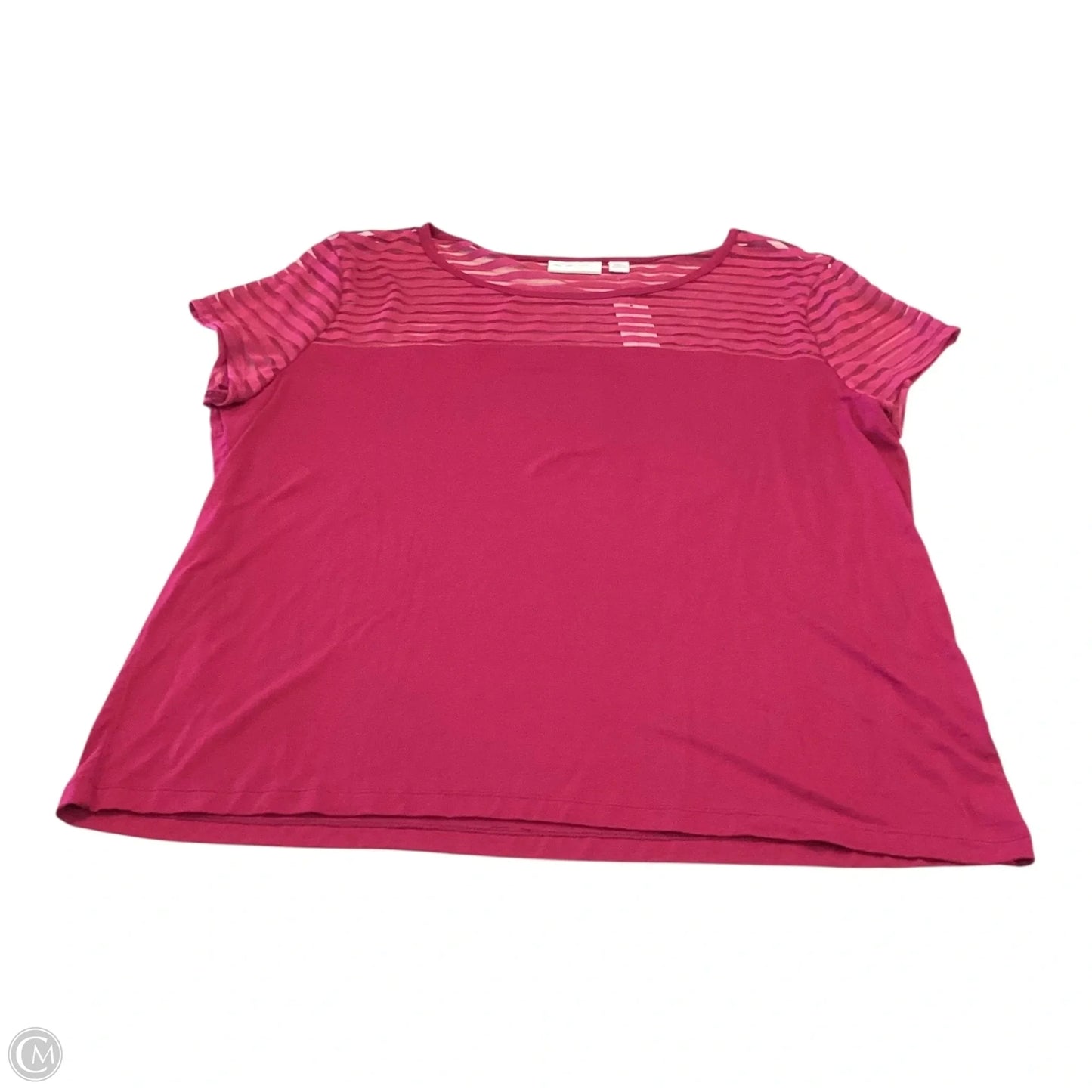 Top Short Sleeve By New York And Co In Purple, Size: Xl