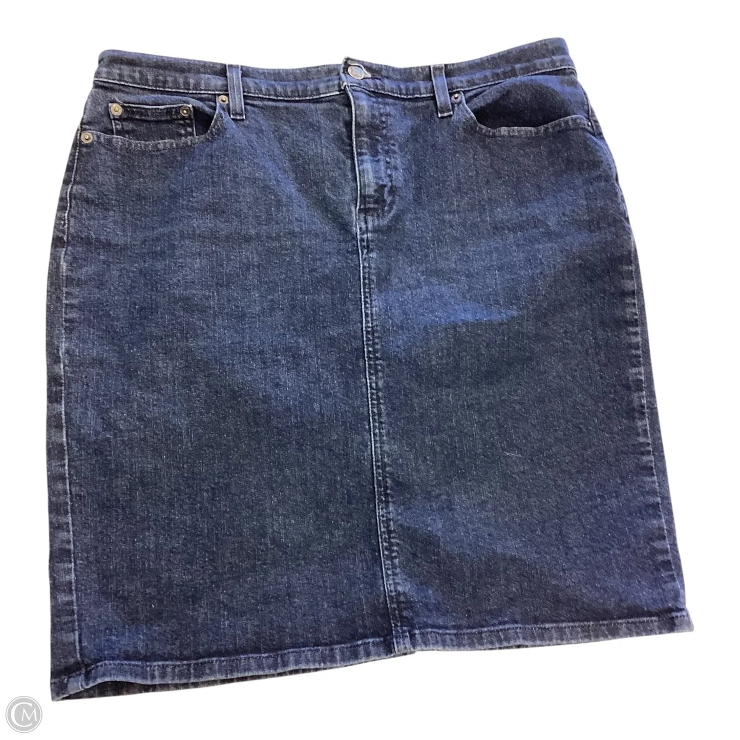 Skirt Midi By Liz Claiborne In Blue Denim, Size: 16