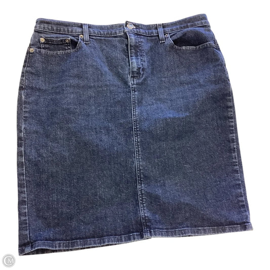 Skirt Midi By Liz Claiborne In Blue Denim, Size: 16