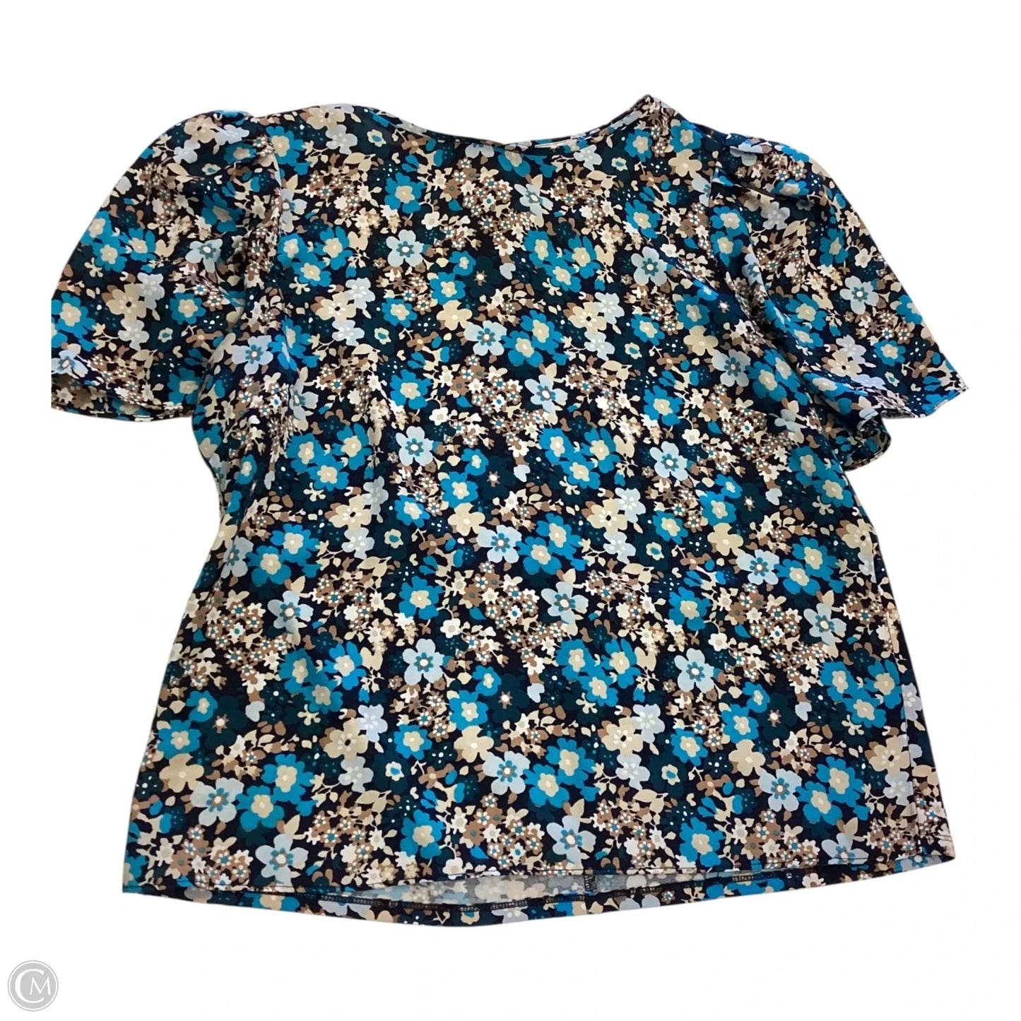 Top Short Sleeve By Ann Taylor In Floral Print, Size: Mp