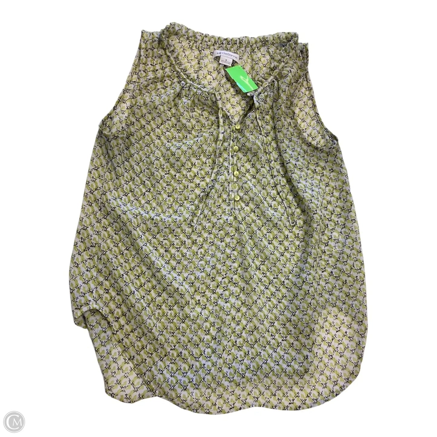 Top Sleeveless By Liz Claiborne In Green, Size: M