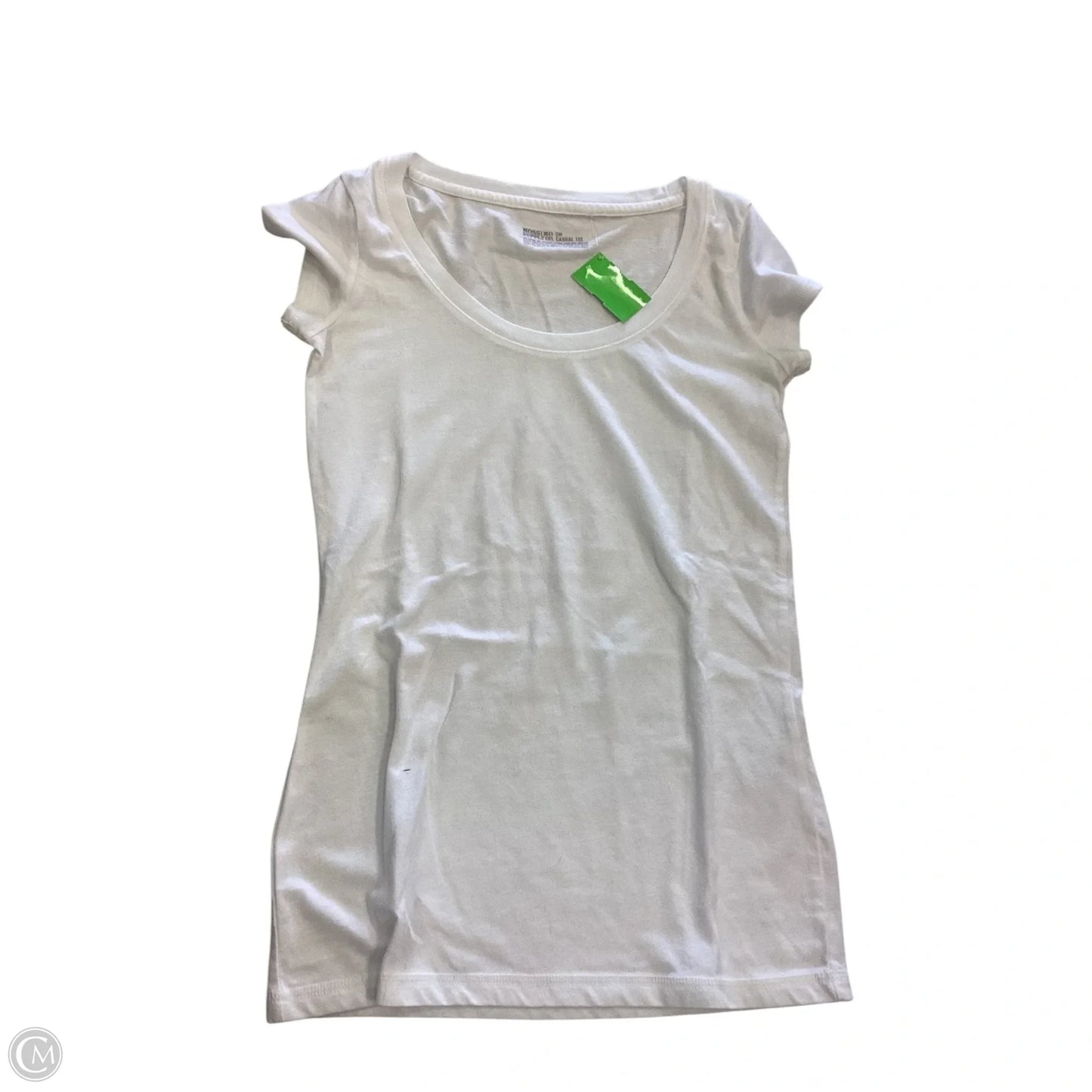Top Short Sleeve Basic By Mossimo In White, Size: M