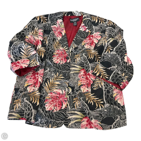 Blazer By Clothes Mentor In Floral Print, Size: 3x