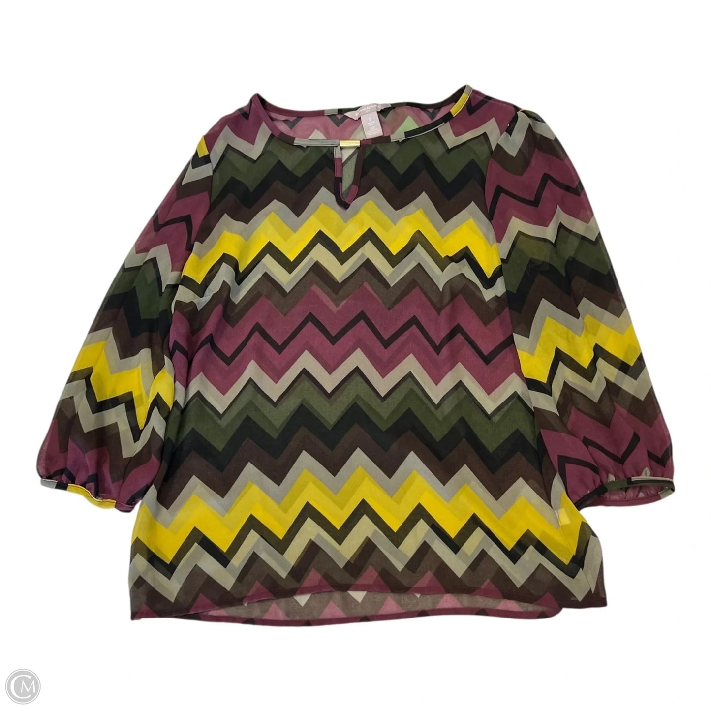 Top 3/4 Sleeve By Banana Republic In Multi-colored, Size: S