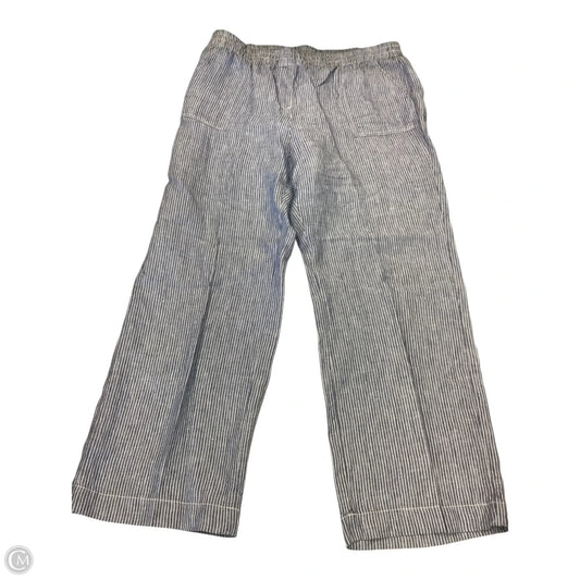 Pants Linen By Chicos In Blue & White, Size: Xl