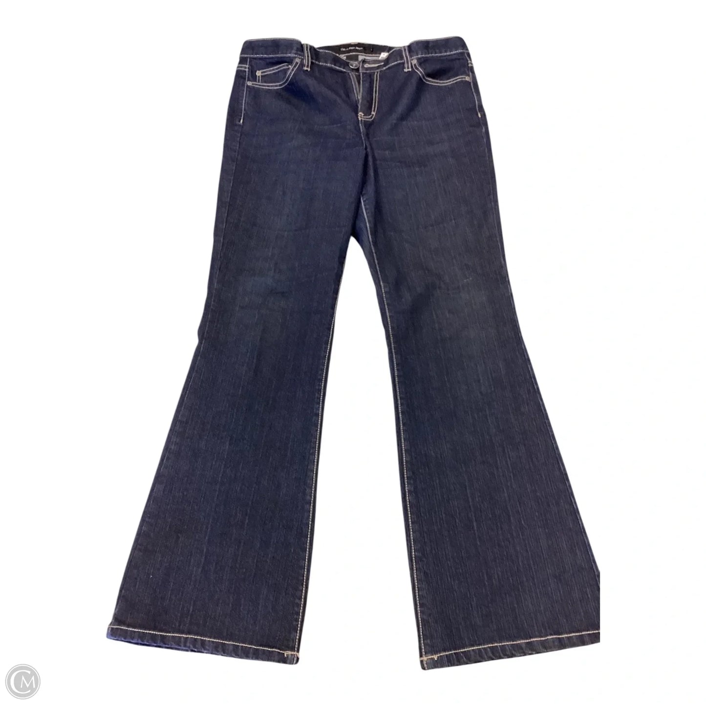 Jeans Flared By Calvin Klein In Blue Denim, Size: 14