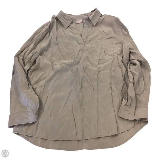 Top Long Sleeve By Chicos In Beige, Size: Xl