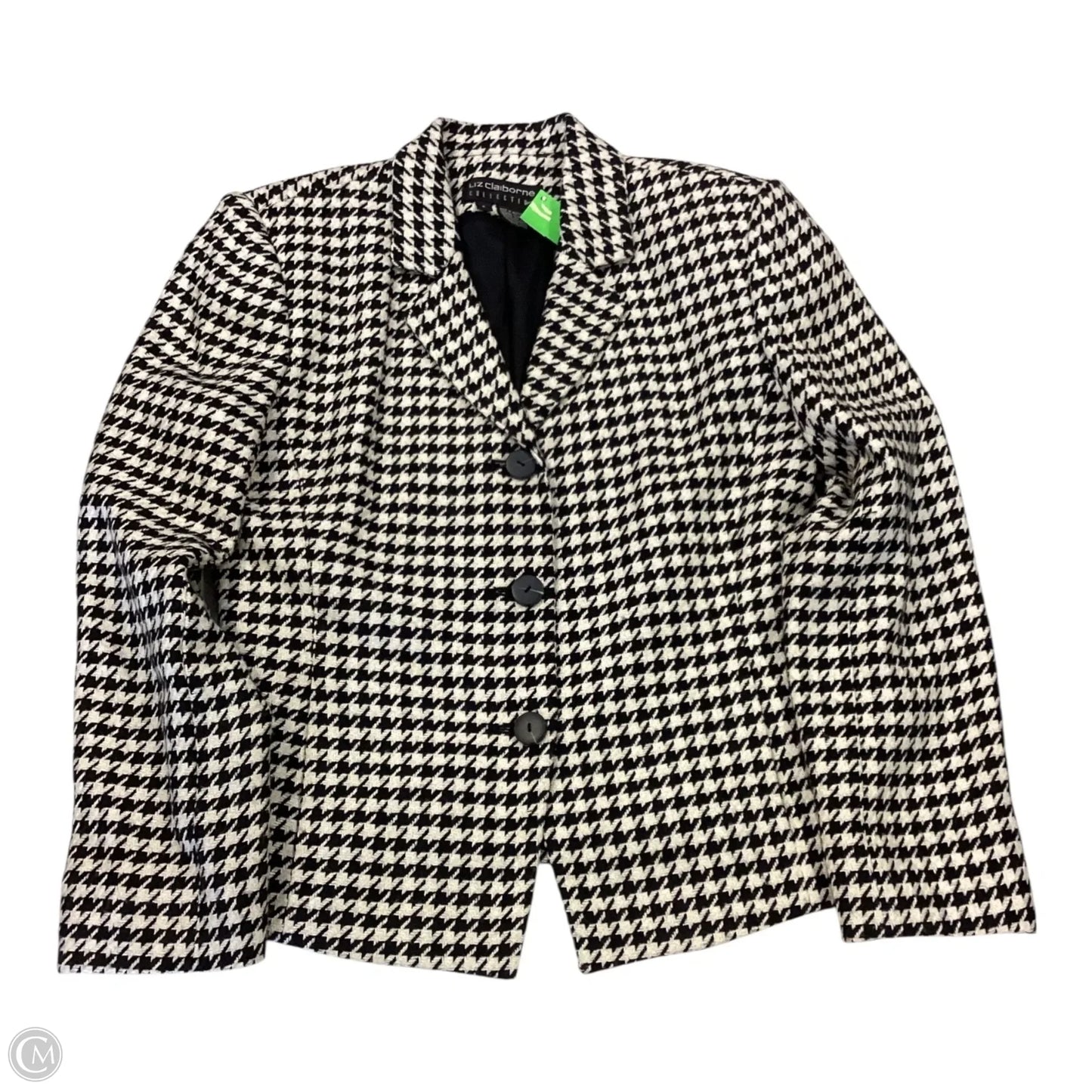 Blazer By Liz Claiborne In Black & Cream, Size: 6