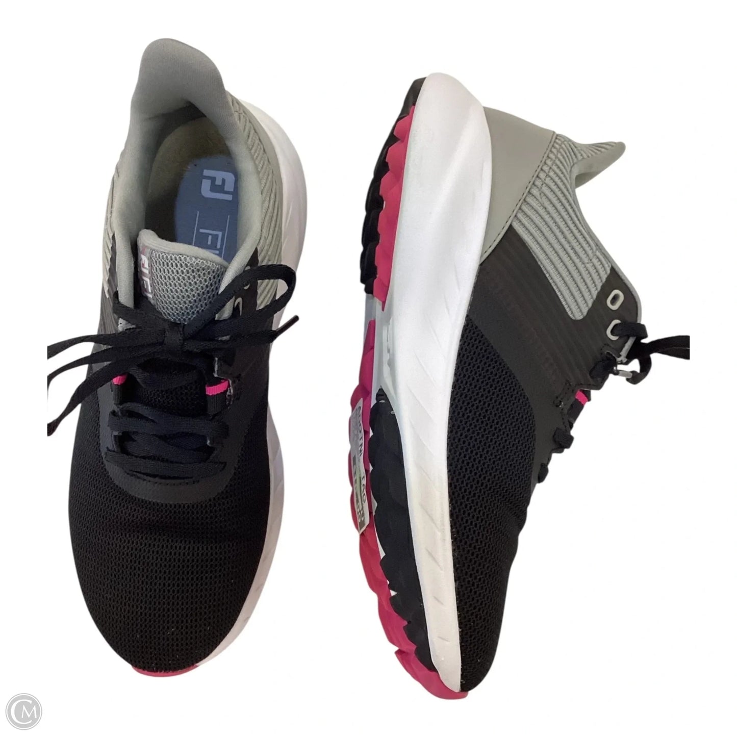 Shoes Athletic By Clothes Mentor In Black & Grey, Size: 7.5