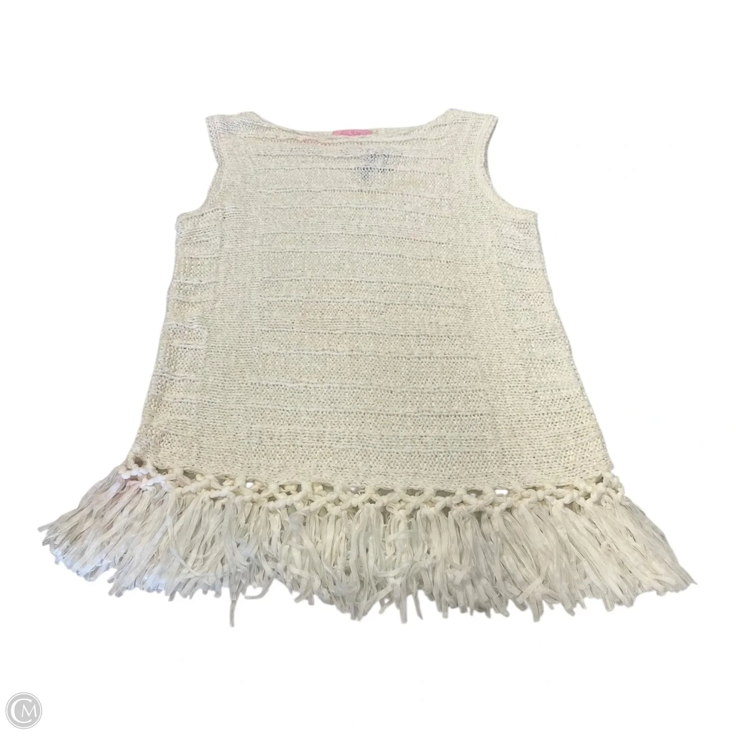 Top Sleeveless Designer By Lilly Pulitzer In Cream, Size: S