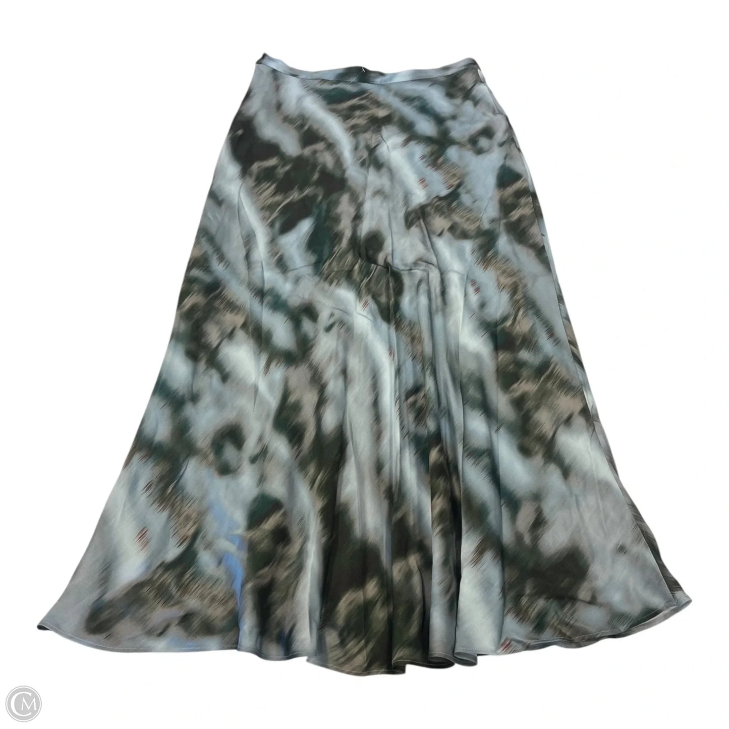 Skirt Maxi By Massimo Dutti In Blue & Grey, Size: 8