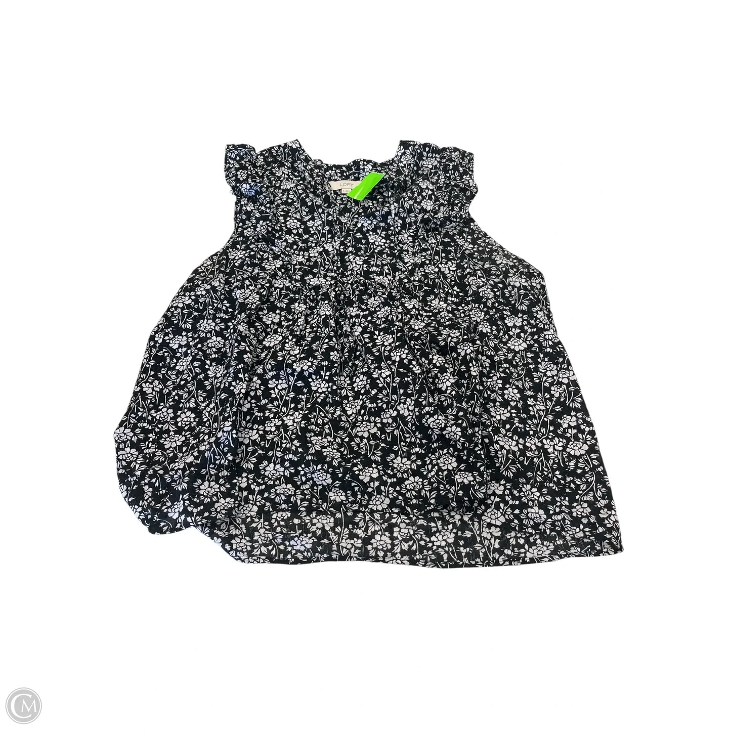 Top Sleeveless By Loft In Floral Print, Size: Xl
