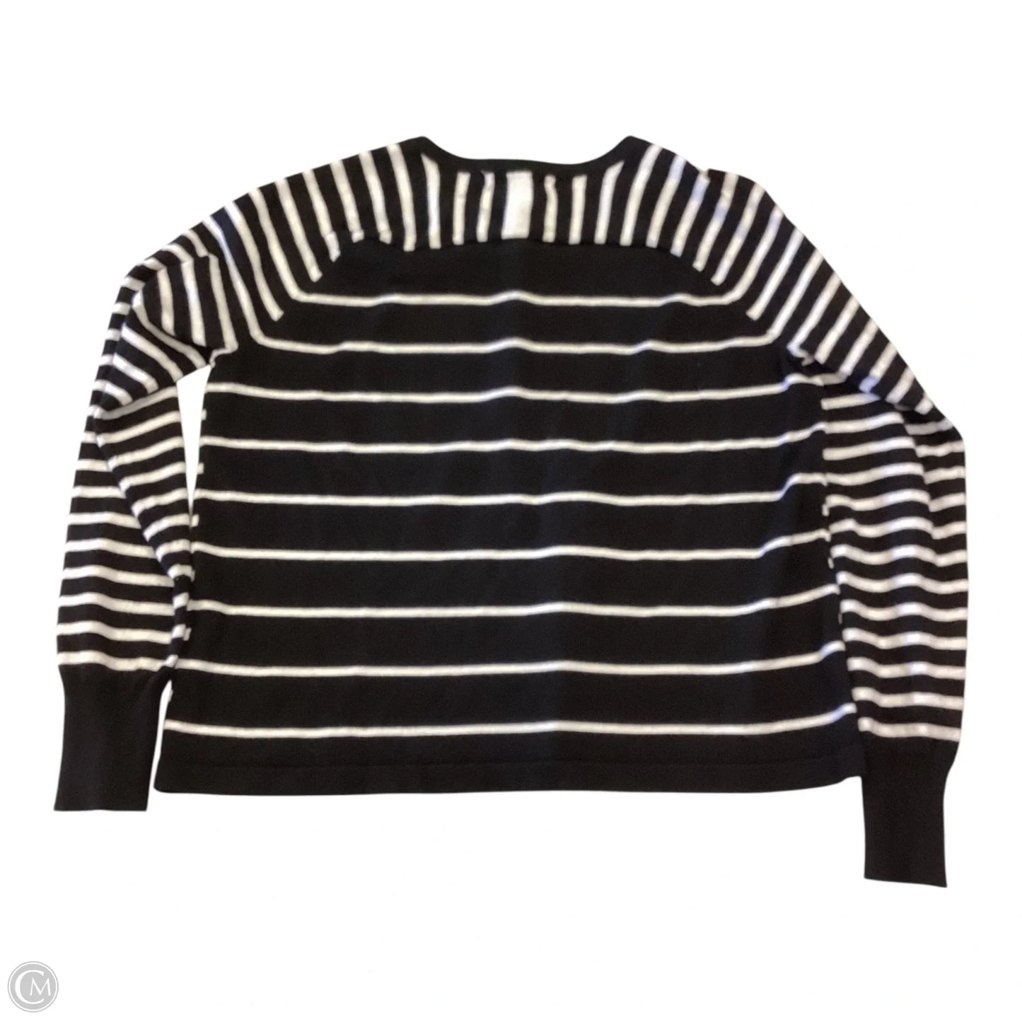 Cardigan By Cable And Gauge In Striped Pattern, Size: L